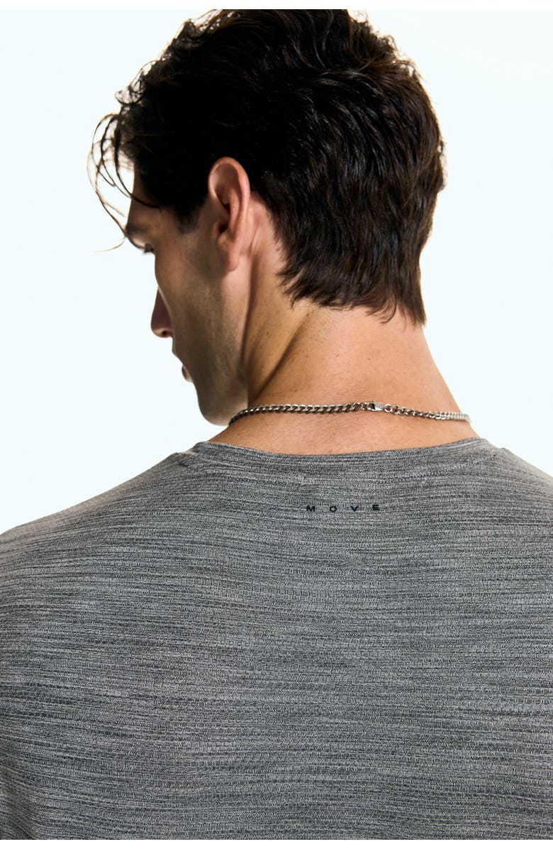 H&M Mesh Sports T-shirt With Drymove, Alternate, color, Gray Melange
