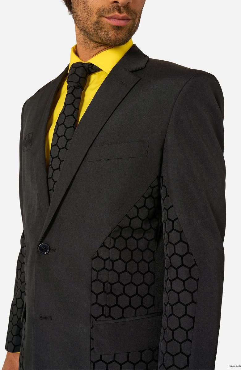 OppoSuits The Batman Slim Fit Two-Piece Suit & Tie Set, Alternate, color, Black