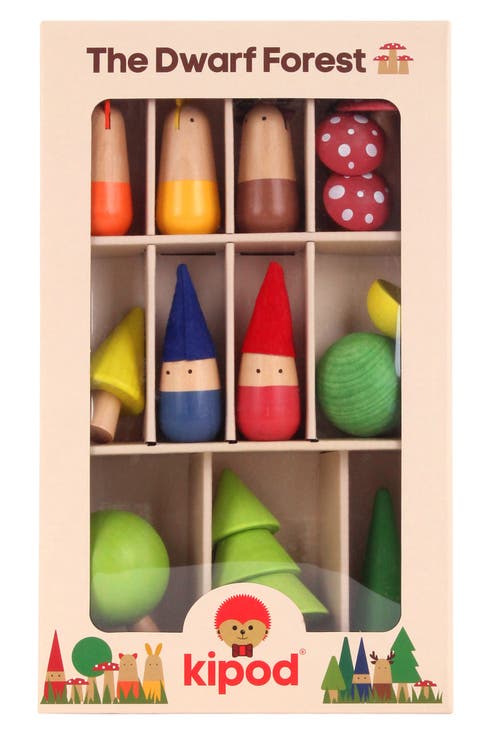 Kids' Dwarf Forest 10-Piece Wooden Toy Set