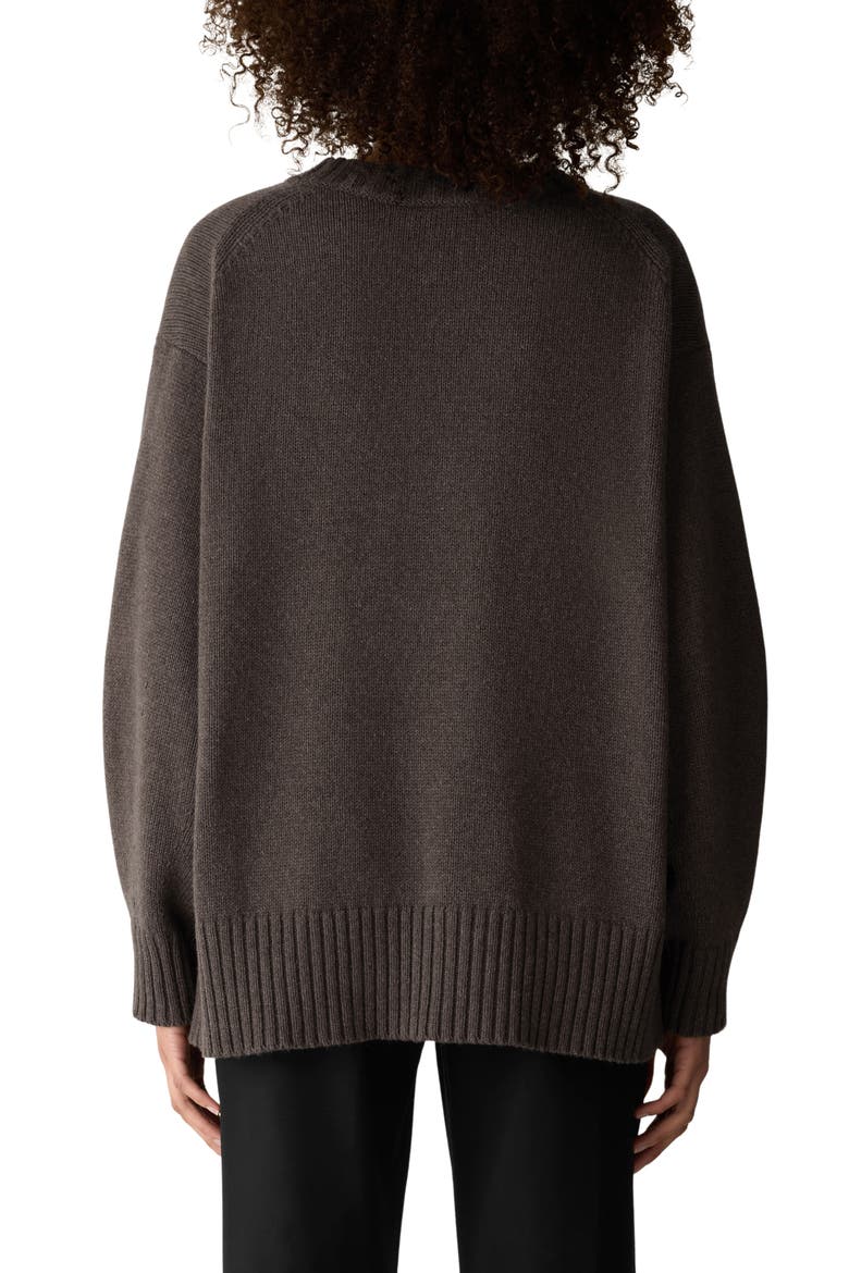 Organic Cotton & Recycled Cashmere Crewneck Sweater, Alternate, color, COBBLESTONE