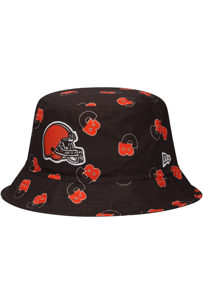 Men's New Era Brown Cleveland Browns City Originals Bucket Hat, Main, color, Brown