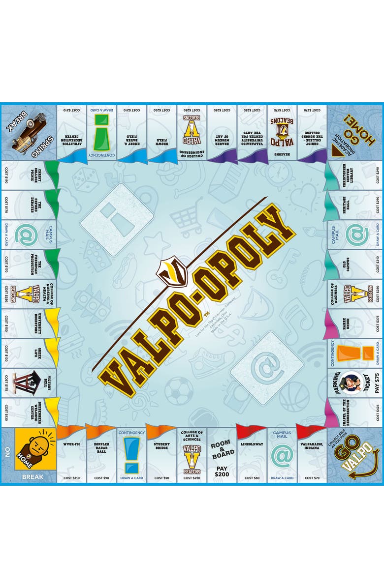 Late for the Sky Valpoopoly Monopoly Board Game, Alternate, color, Multicolored