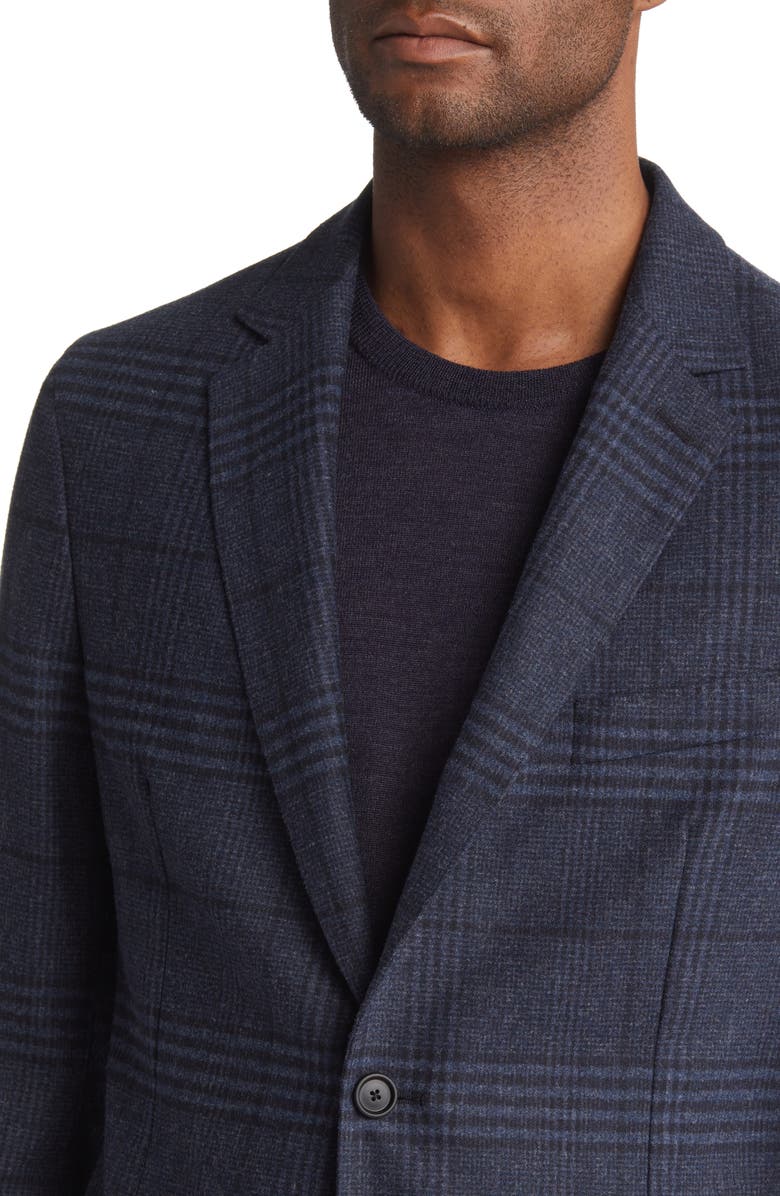 BOSS Hanry Plaid Sport Coat, Alternate, color, Dk Bu
