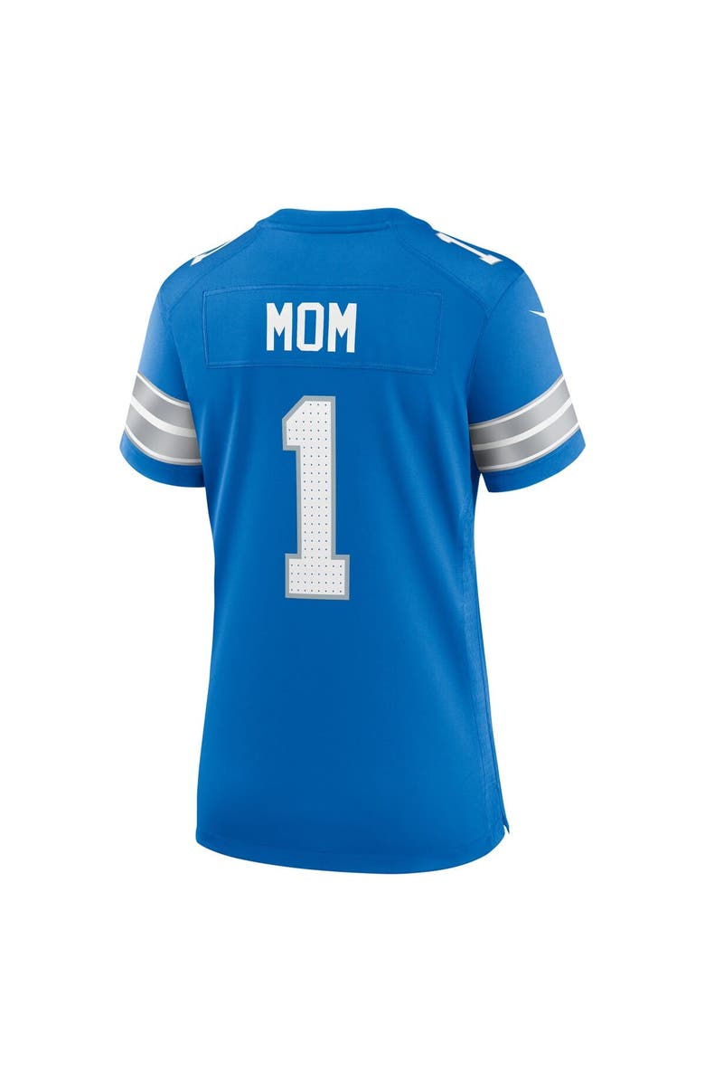 Nike Men's Nike Number 1 Mom Blue Detroit Lions Game Jersey, Alternate, color, 