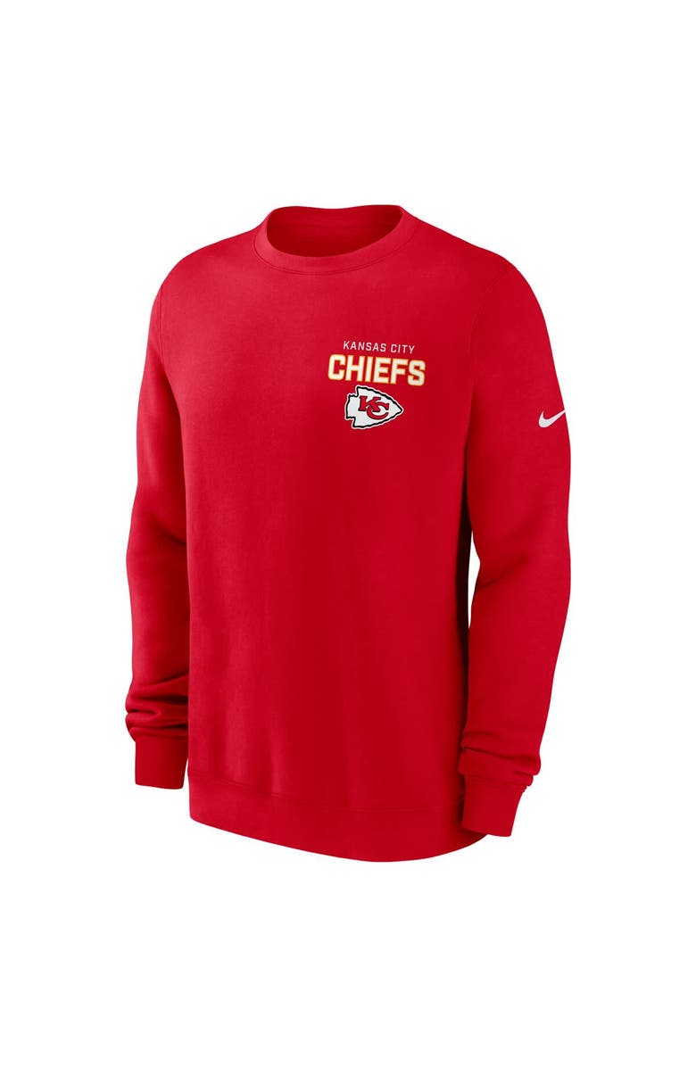 Nike Men's Nike Red Kansas City Chiefs Primetime Club Fleece Pullover Sweatshirt, Alternate, color, Red