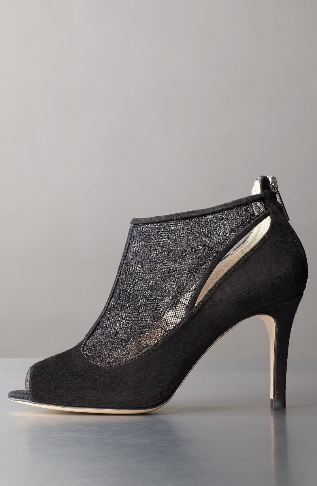 L.K. Bennett 'Candy' Peep Toe Pump, Alternate, color, BLACK