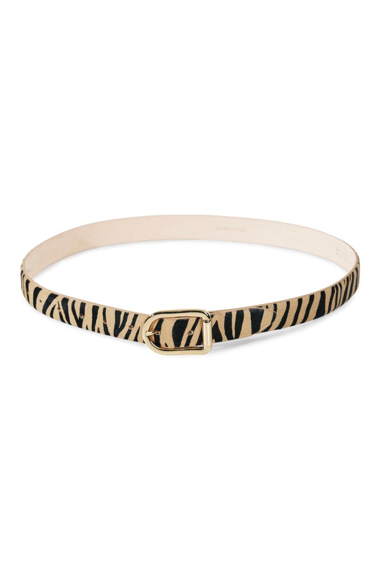 Mija Zebra Calfhair Belt, Main, color, NEUTRAL ZEBRA