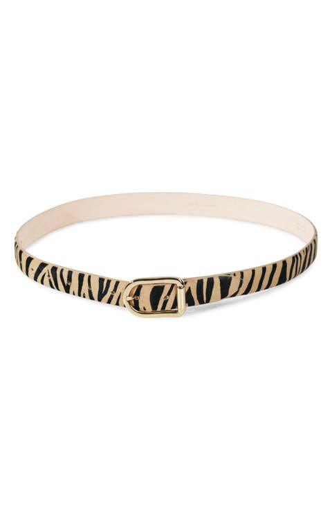 Mija Zebra Calfhair Belt