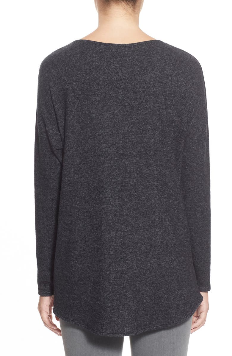 GIBSONLOOK Gibson 'Yummy Fleece' High/Low V-Neck Pullover, Alternate, color, 