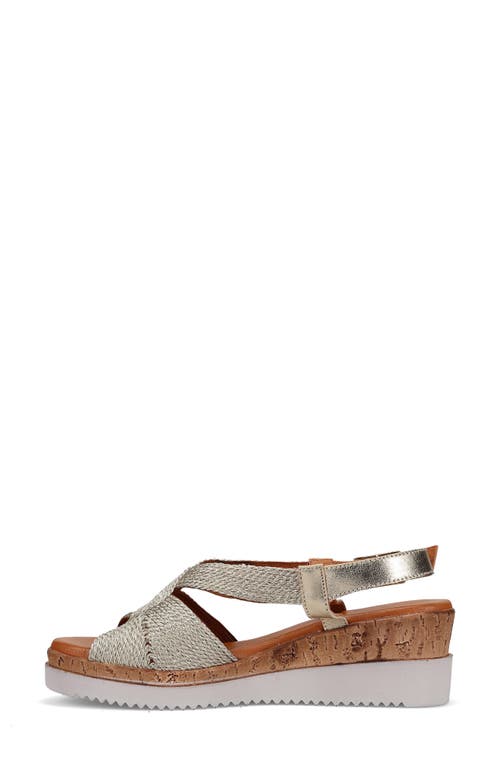 Sesto Meucci Rafe Wedge Sandal In Champagne