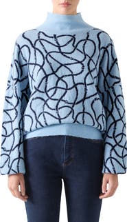 LK Bennett Willa Fluffy Mock Neck Sweater