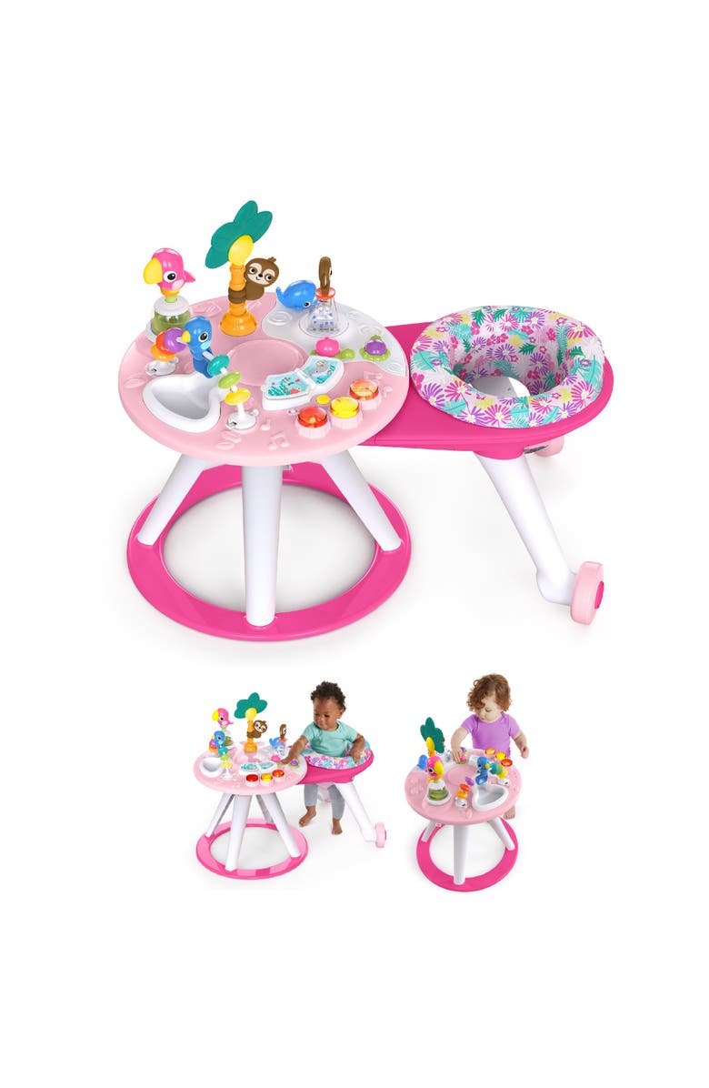 BRIGHT STARTS Around We Go 2-in-1 Walk-Around Activity Center & Table, Main, color, Pink