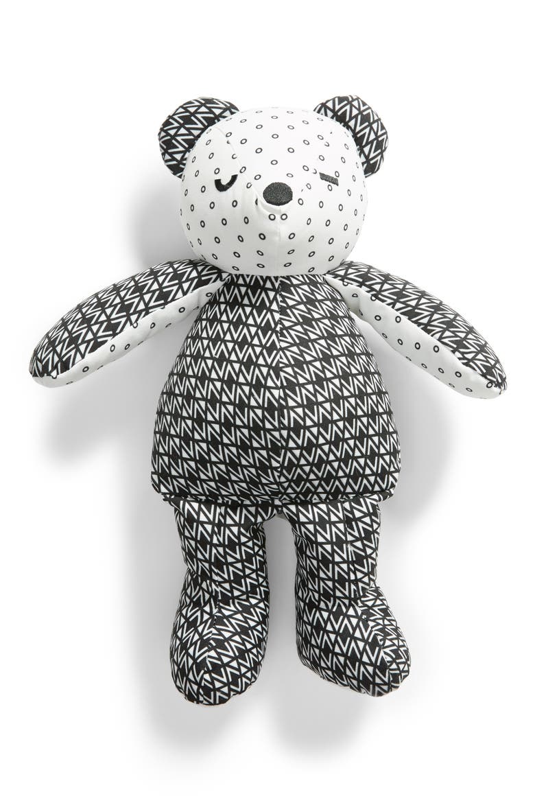 Teddy Bear Stuffed Animal, Main, color, BLACK ALLOVER MULTI