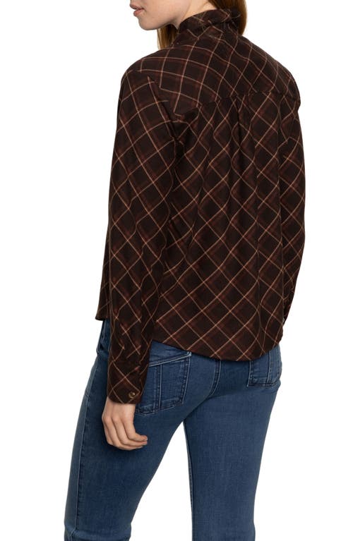 Sanctuary Autumn Plaid Button-up Shirt In Gold