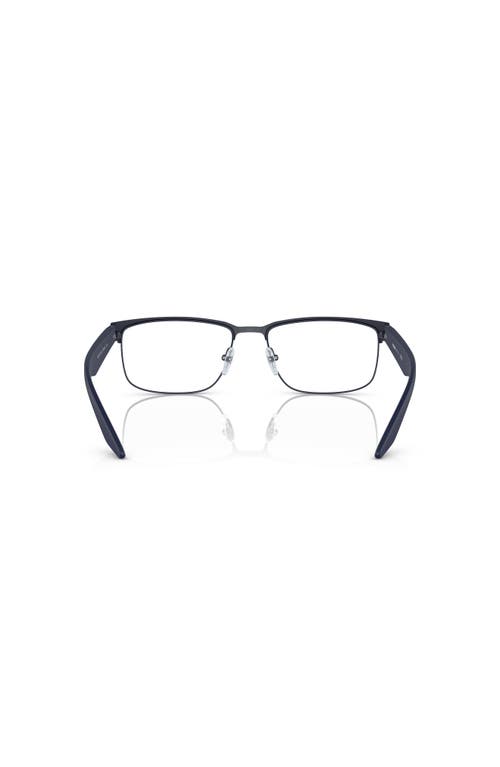 Prada Linea Rossa 54mm Rectangle Optical Glasses In Blue