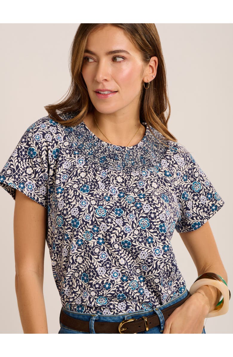 Brakeburn Jessica Floral T-shirt, Main, color, Navy