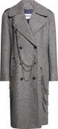 MONSE Chain Detail Wool Herringbone Coat
