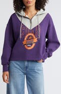 WEAR by Erin Andrews Women's WEAR by Erin Andrews Purple Phoenix Suns Pieced Quarter-Zip Hoodie Jacket