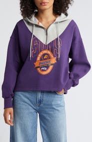 WEAR by Erin Andrews Women's WEAR by Erin Andrews Purple Phoenix Suns Pieced Quarter-Zip Hoodie Jacket