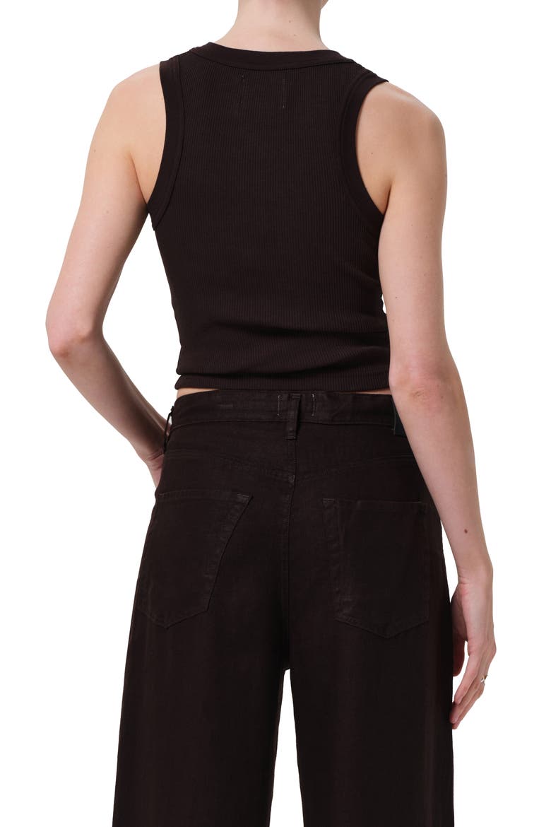 Caralyn Rib Henley Tank, Alternate, color, CHOCOLATE