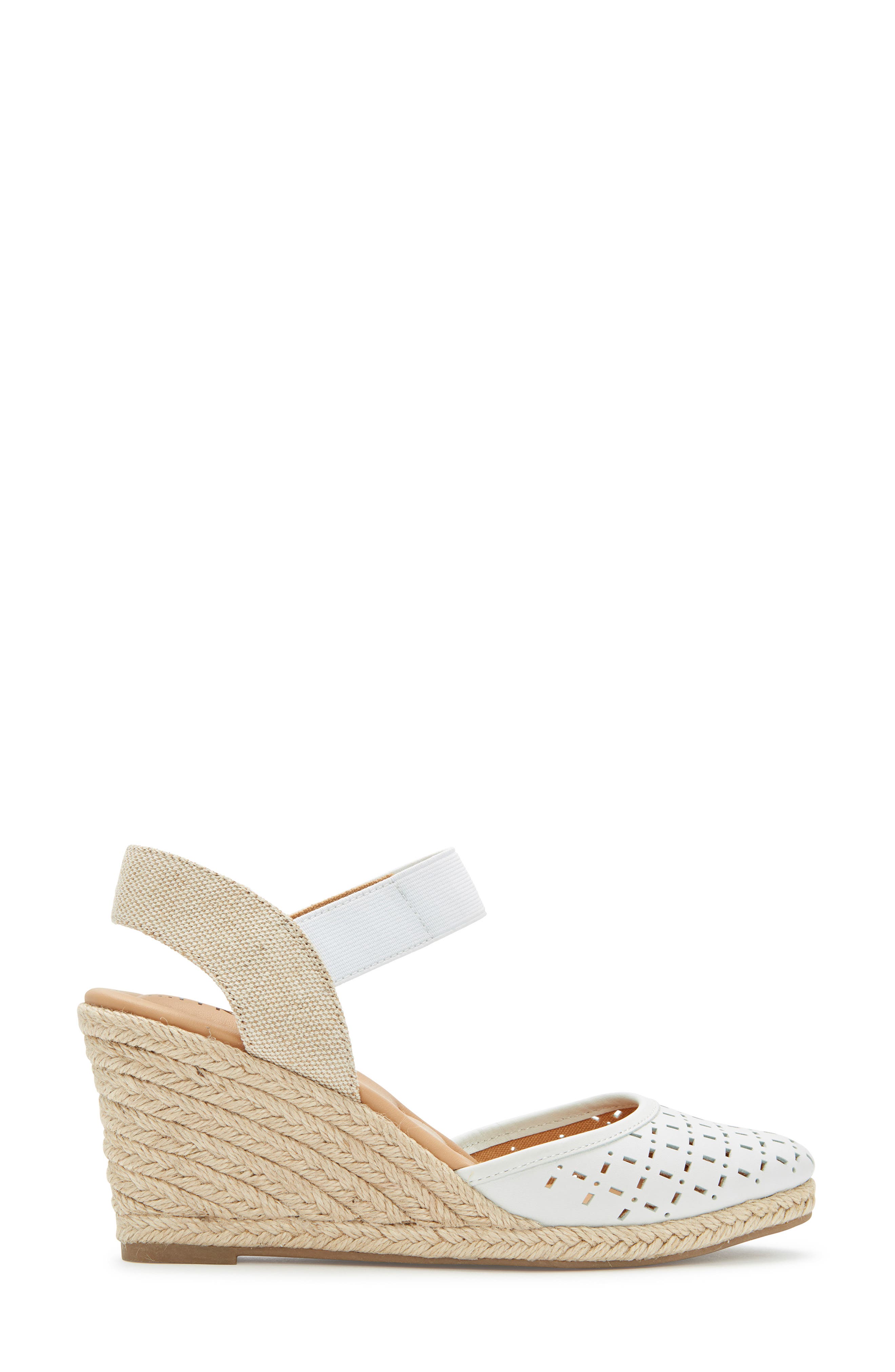 Bess Wedge Sandal, Alternate, color, WHITE LEATHER