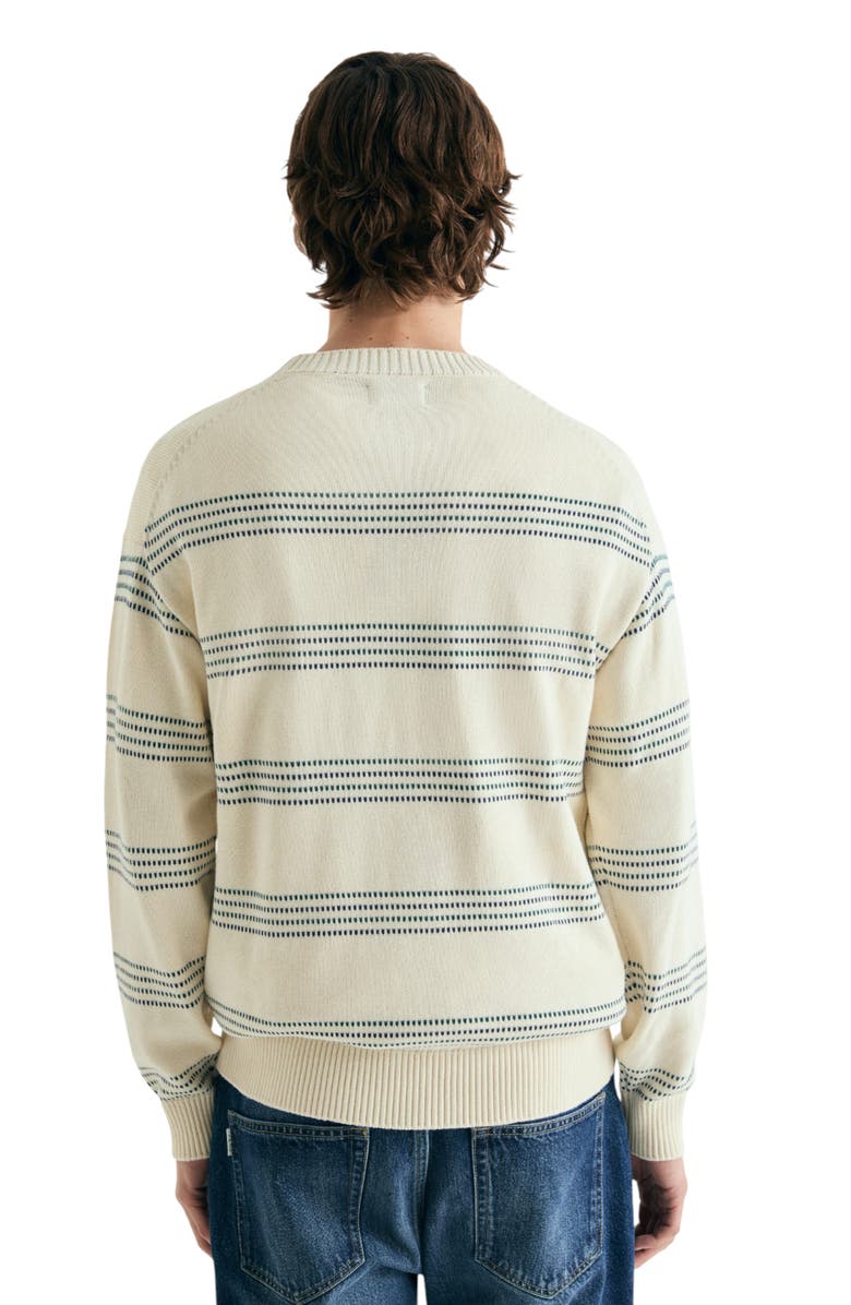 Scalpers Retro Striped Sweater, Alternate, color, Offwhite