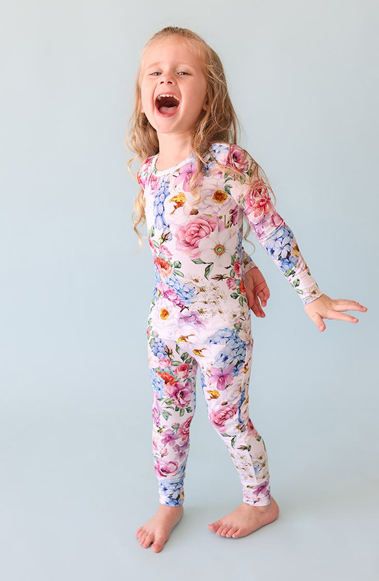 Posh Peanut Kids' Cynthia Floral Fitted Two-Piece Pajamas, Alternate, color, 