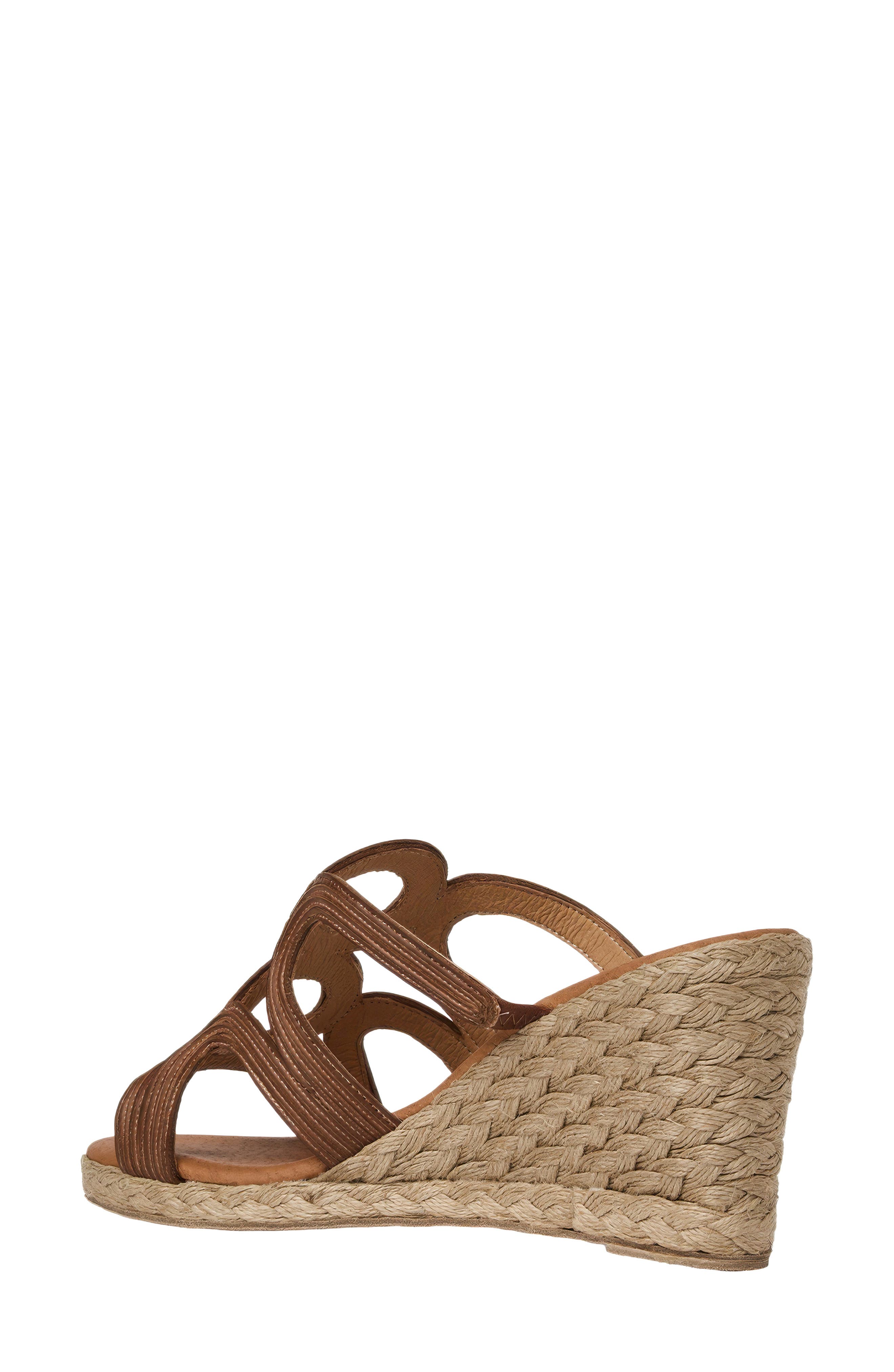 André Assous Neena Espadrille Wedge Sandal, Alternate, color, Cognac