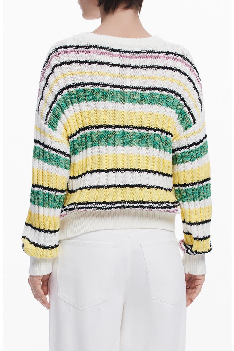 Stripe Crewneck Sweater, Alternate, color, MATERIAL FINISHES