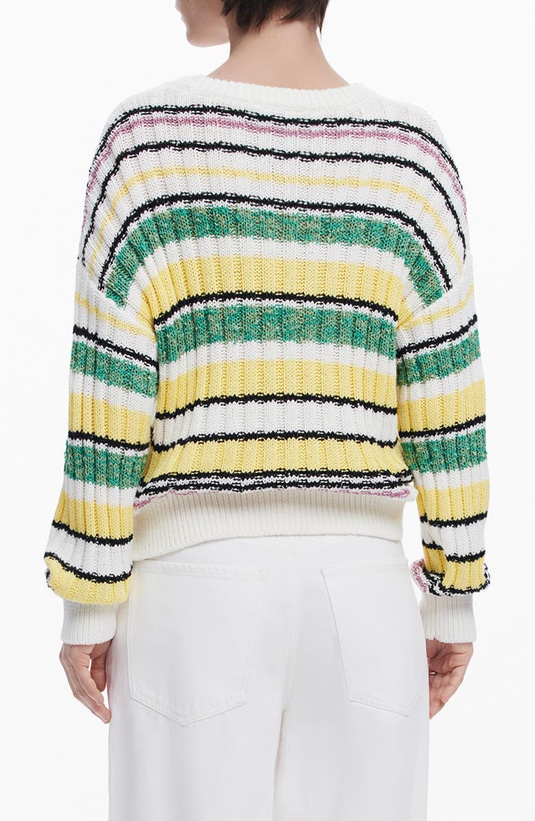 Desigual Stripe Crewneck Sweater, Alternate, color, Multi Stripe