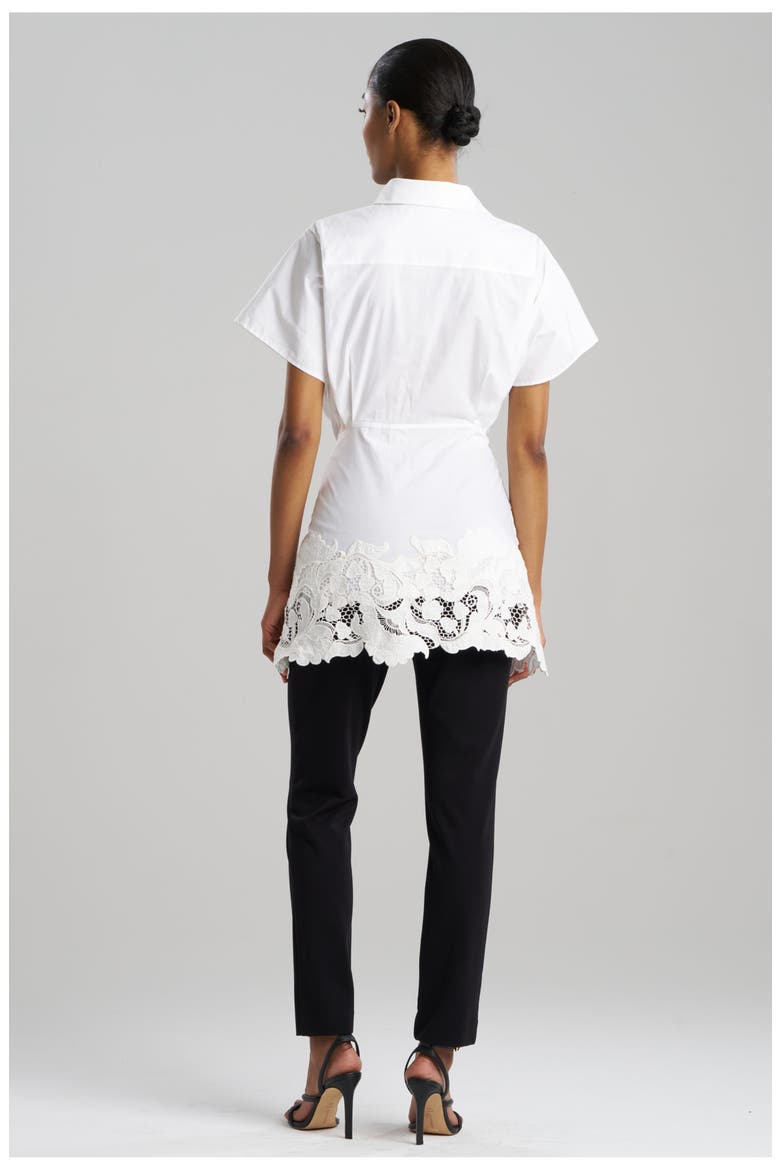 Kumo Embroidery Wrap Shirt with Applique, Alternate, color, WHITE