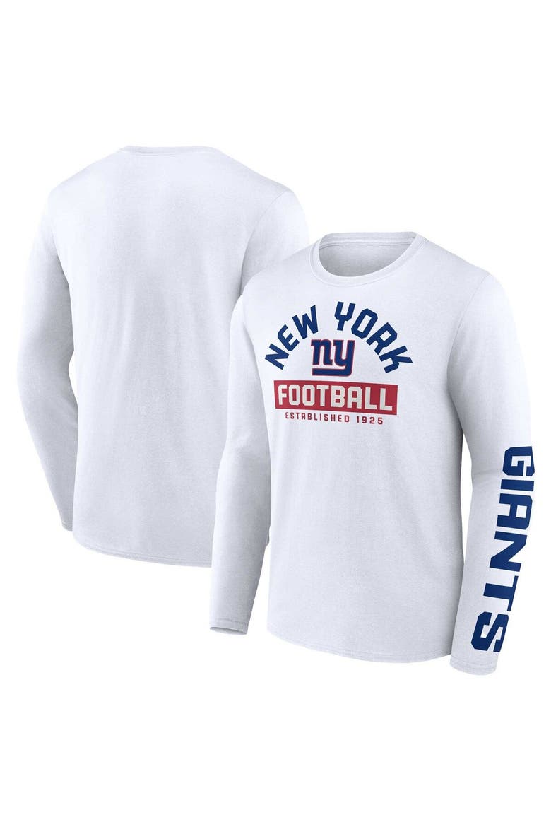 Men's Fanatics Branded White New York Giants Long Sleeve T-Shirt, Main, color, White