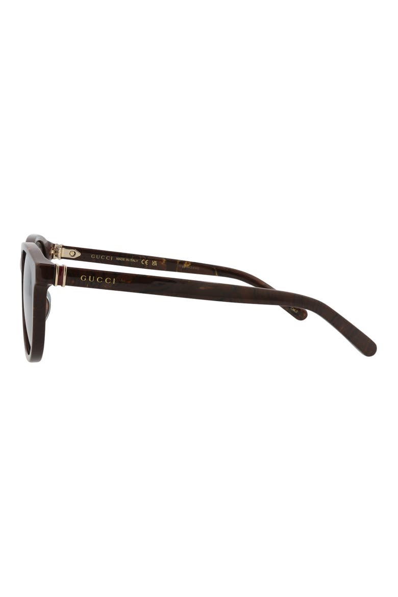 54mm Round Sunglasses, Alternate, color, BROWN BROWN GREY