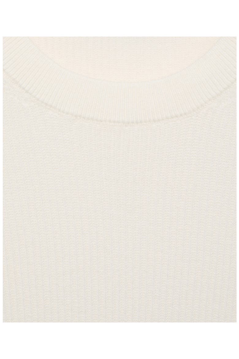Rib Crewneck Sweater, Alternate, color, OFF WHITE