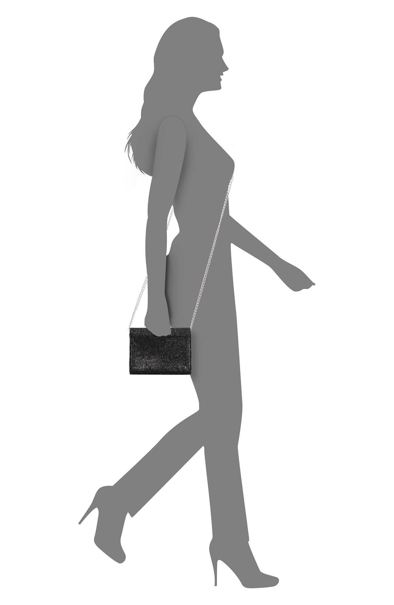 Nina Rhinestone Convertible Clutch, Alternate, color, 