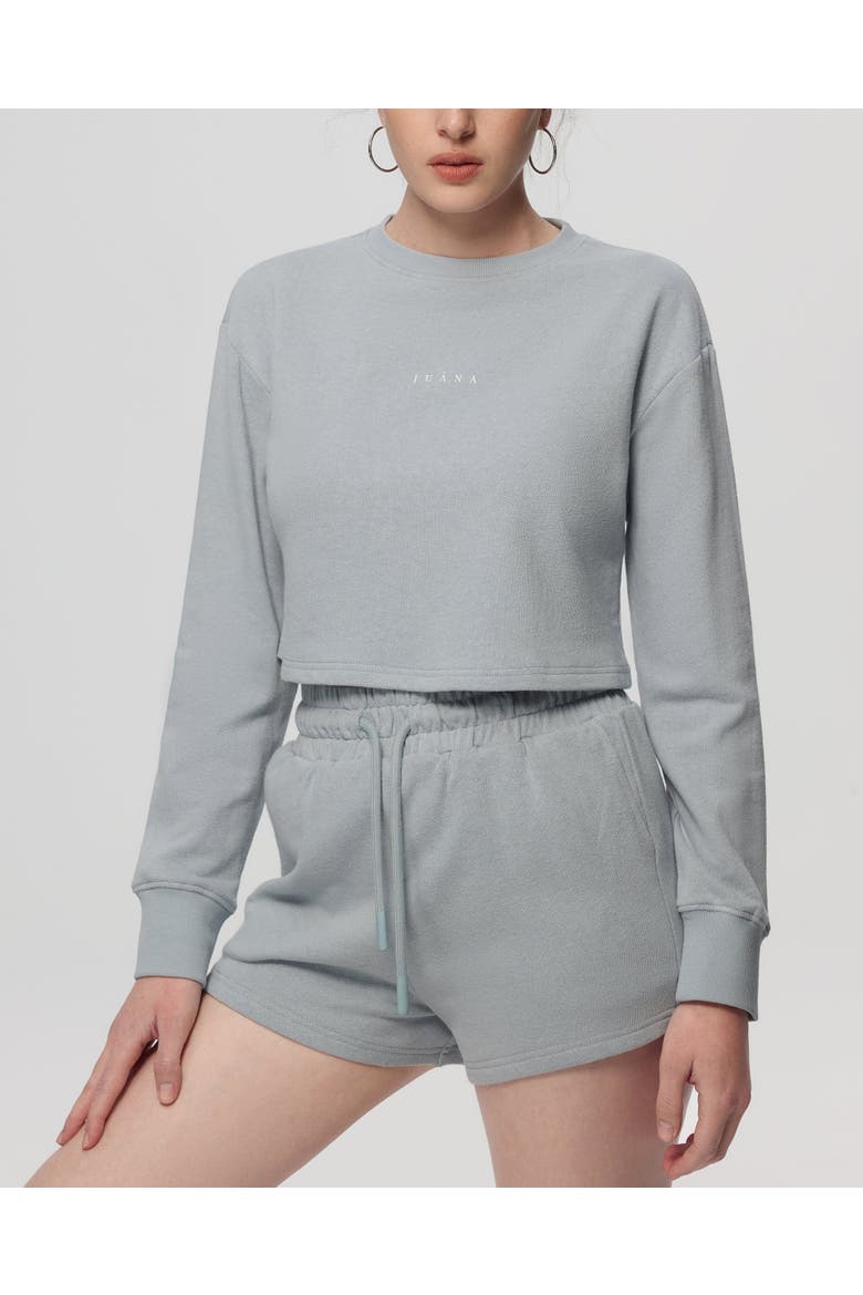 Hemp Essentials French Terry Shorts, Alternate, color, Blue