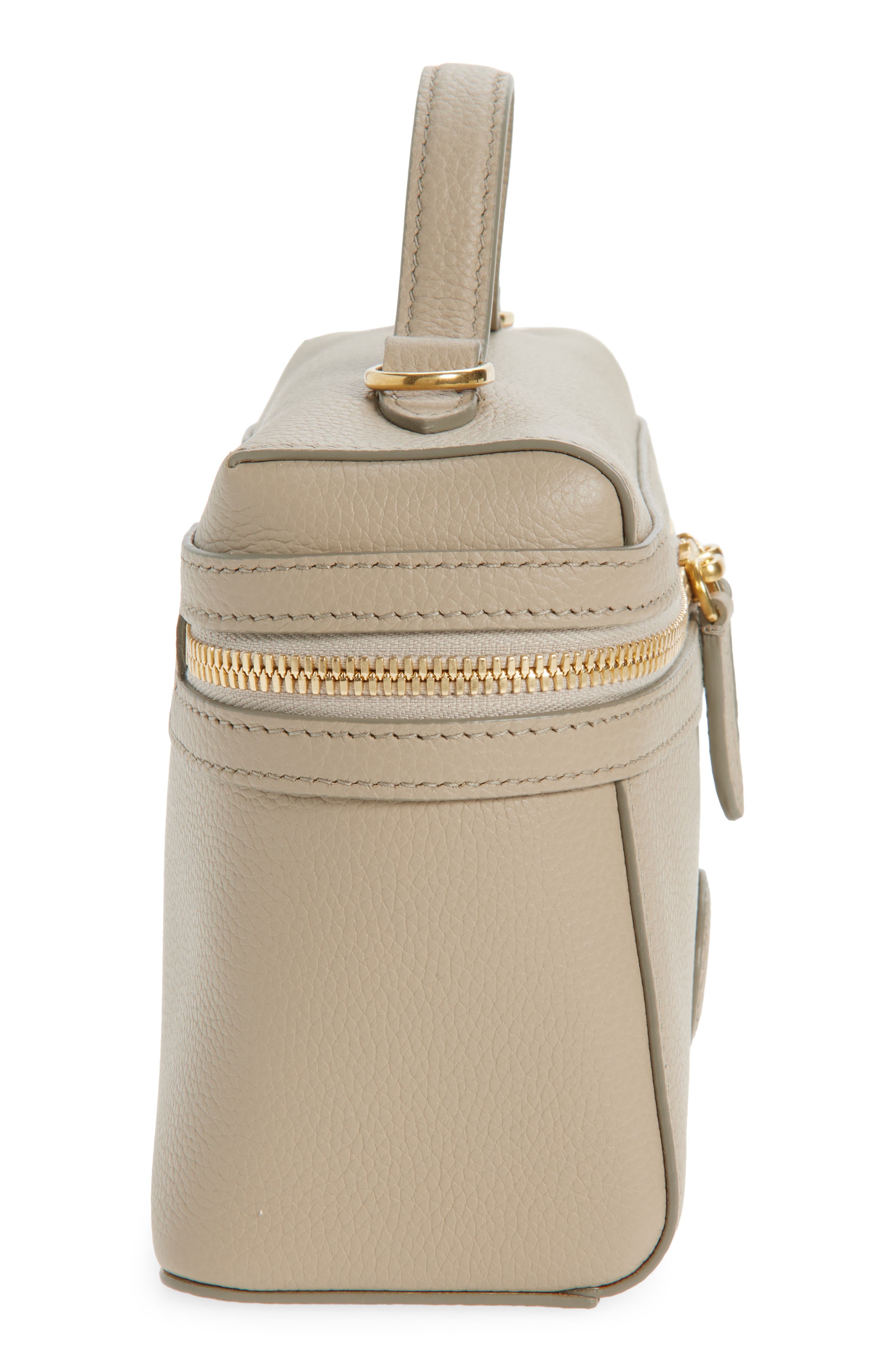 Burberry Bloomsbury Leather Vanity Bag, Alternate, color, Mushroom/ Mallow Pink