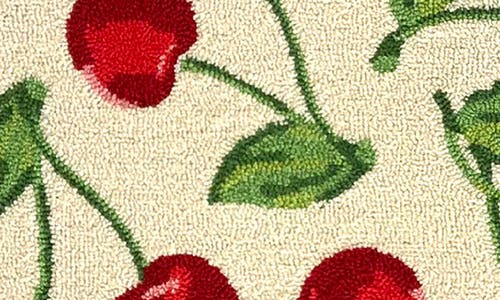 R16 Home Cherry Toss Indoor/outdoor Doormat In Ivory Red Green