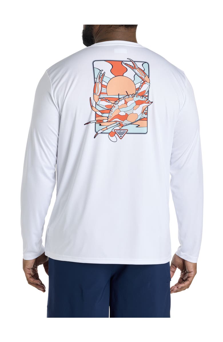Columbia Big & Tall Fish Crab Long-Sleeve Graphic Tee, Main, color, White