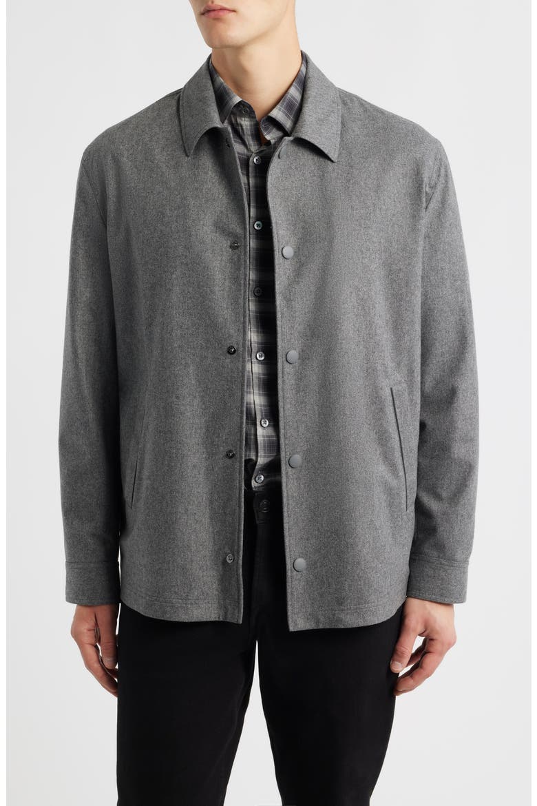 Cashmere Blend Overshirt, Main, color, GREY