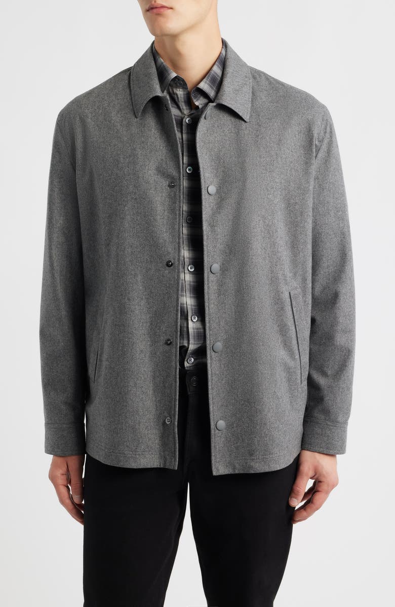 Canali Cashmere Blend Overshirt, Main, color, Grey