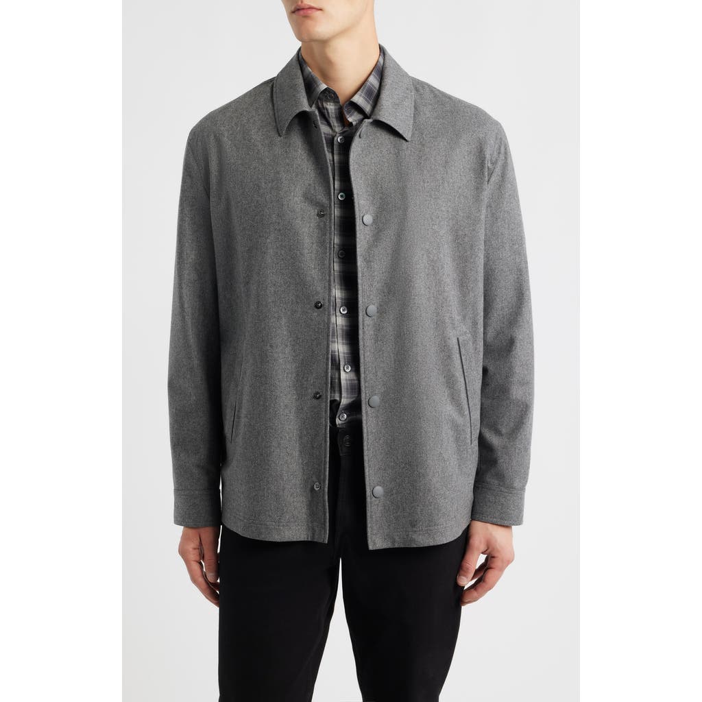 Canali Cashmere Blend Overshirt In Gray