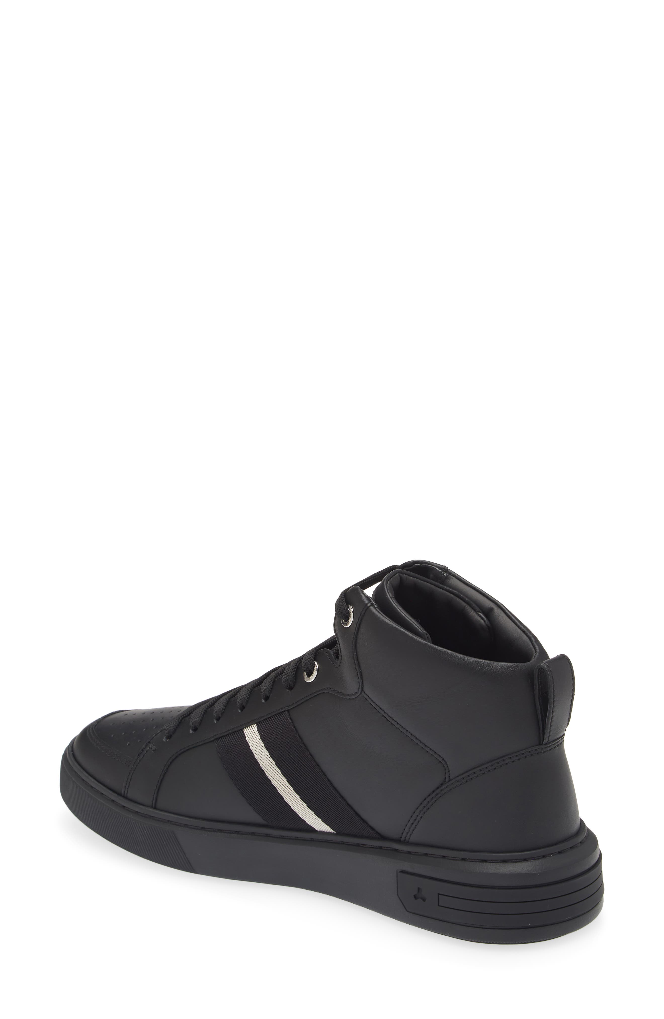 Myles Sneaker, Alternate, color, BLACK,CALF,PLAIN