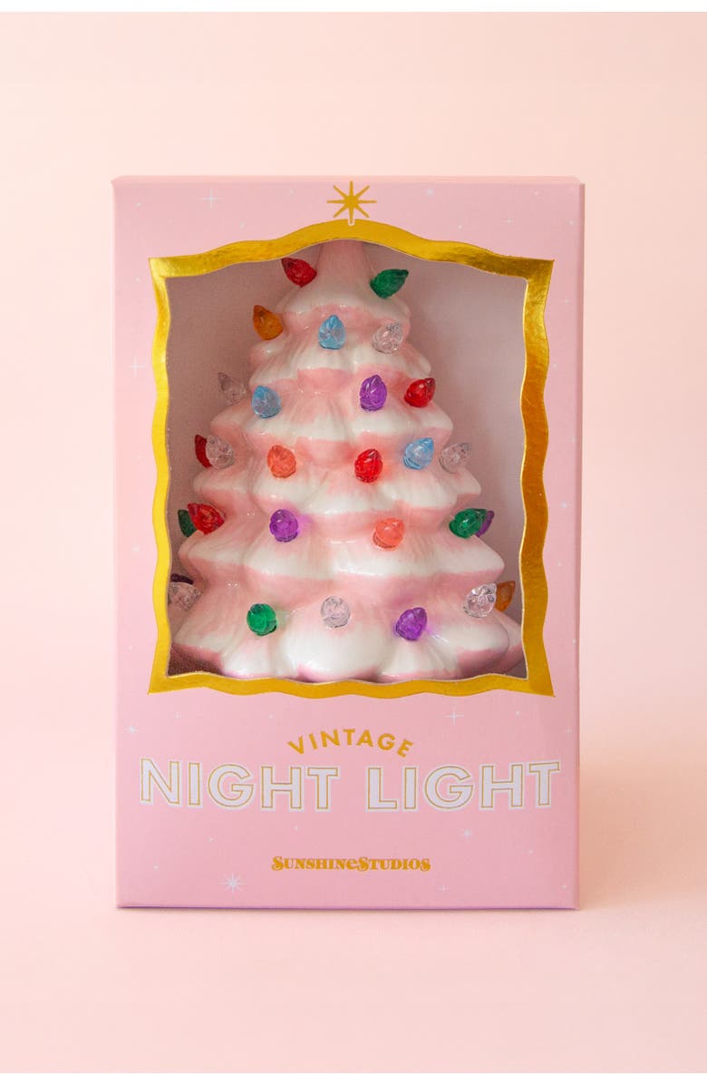 Sunshine Studios Vintage Holiday Tree Night Light, Alternate, color, Pink