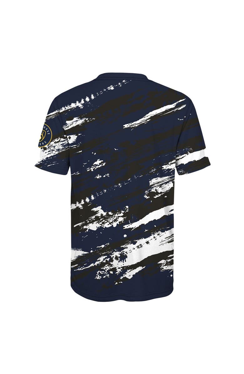 Outerstuff Youth Navy Milwaukee Brewers Stealing Home T-Shirt, Alternate, color, 