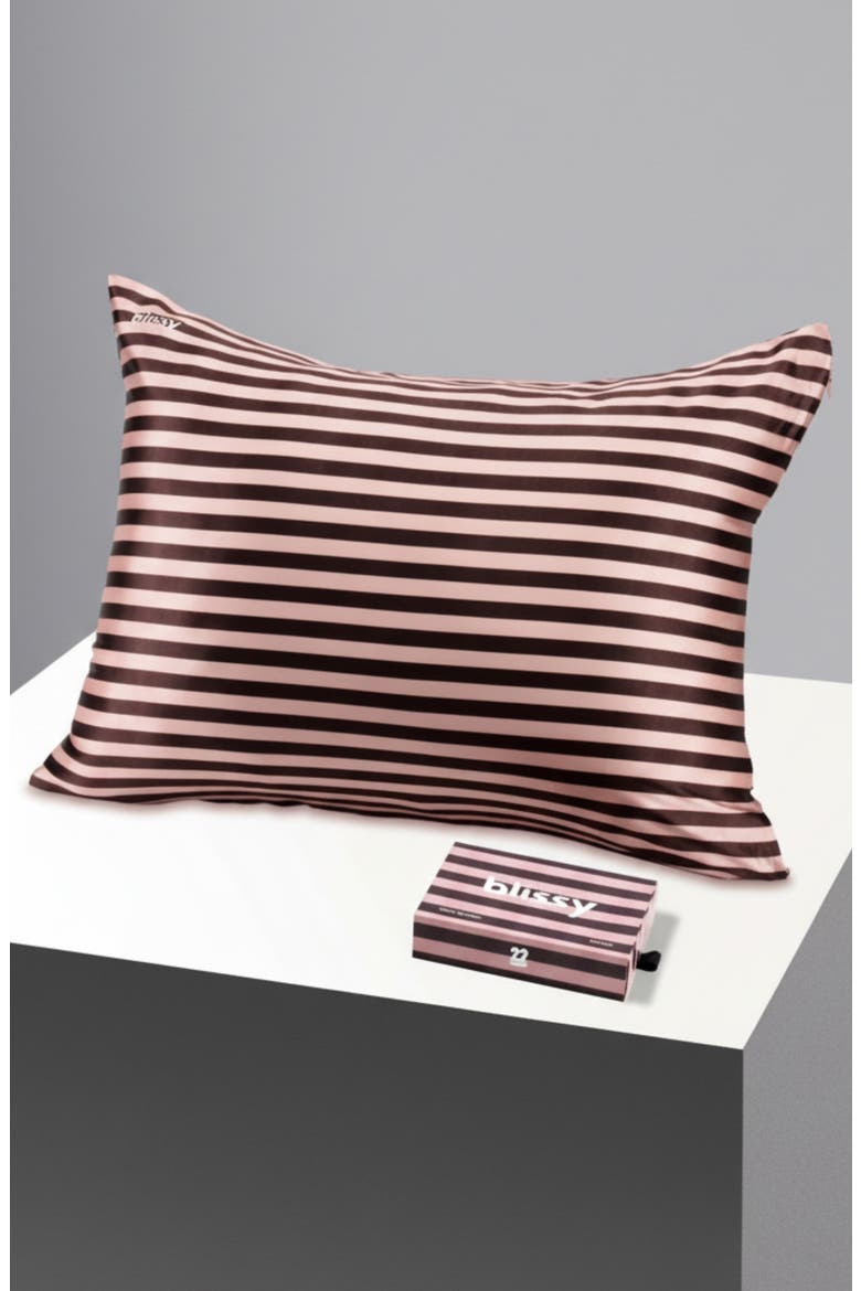 Mulberry Silk Pillowcase, Alternate, color, CHERRY ESPRESSO
