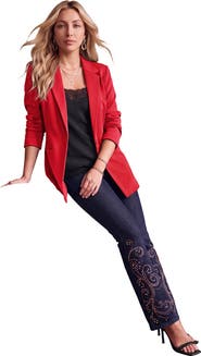 Roaman's Comfort Stretch Ponte Blazer