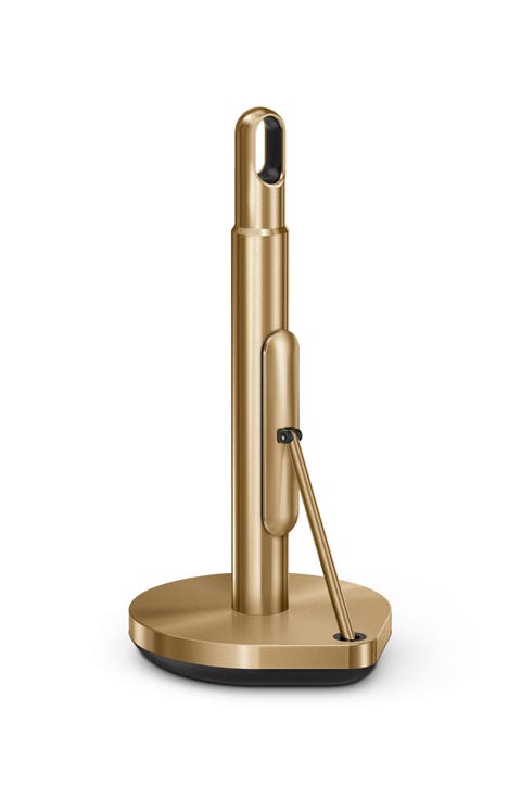 tension arm paper towel holder