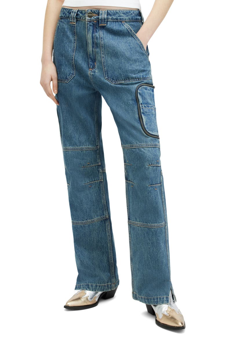 Florence Cargo Jeans, Main, color, VINTAGE INDIGO