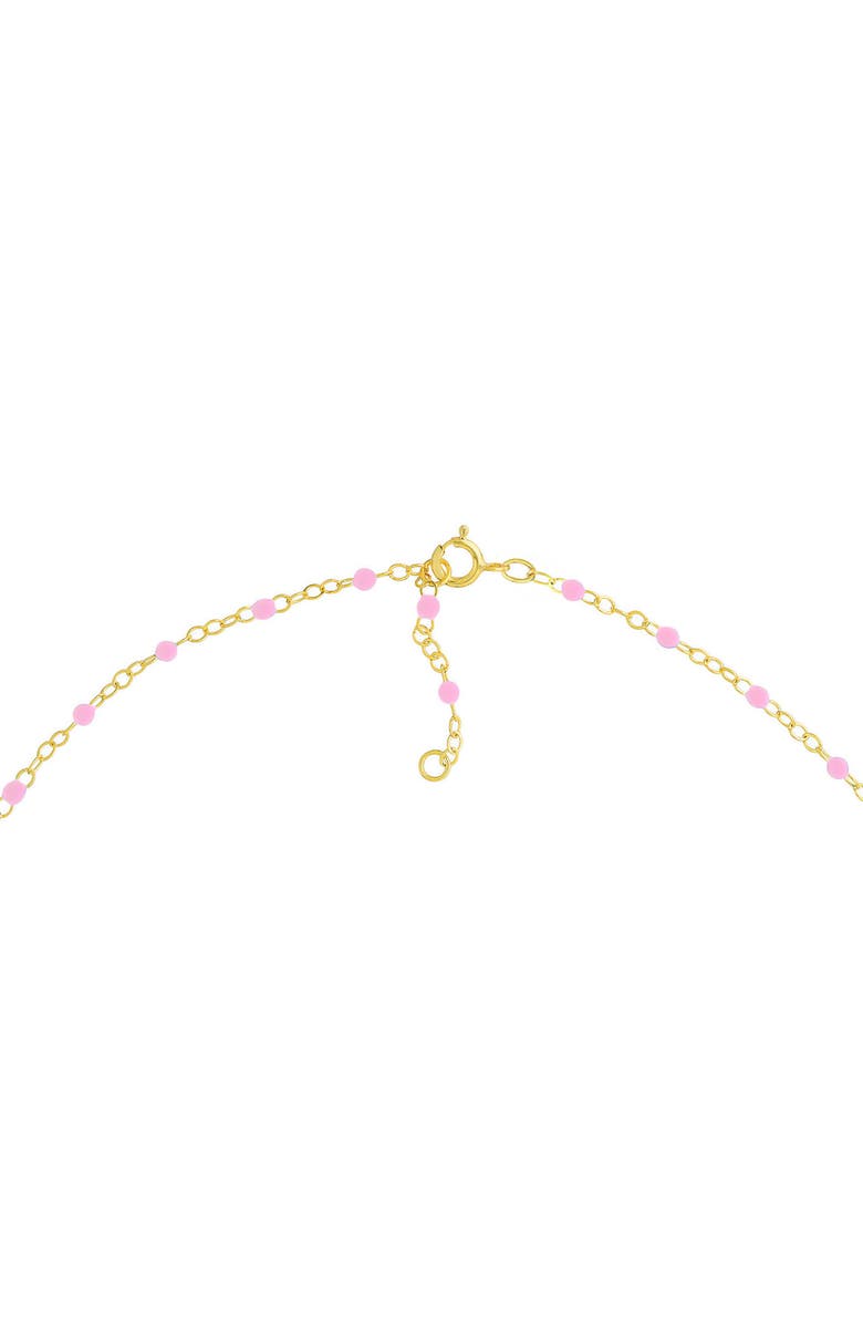 ES JEWELRY Enamel Station Chain Anklet, Alternate, color, Pink